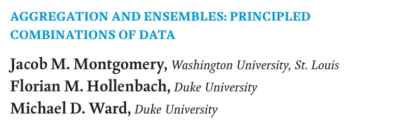 Aggregation and Ensembles: Principled Combinations of Data